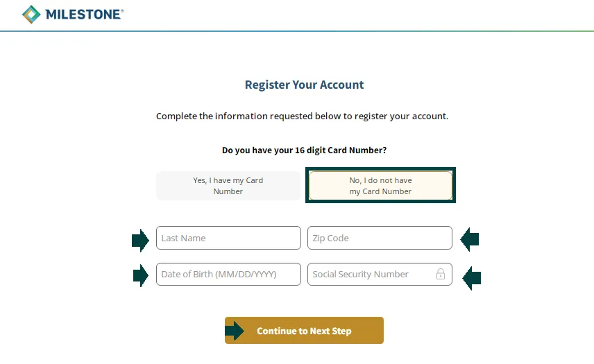 mymilestonecard com register sign in